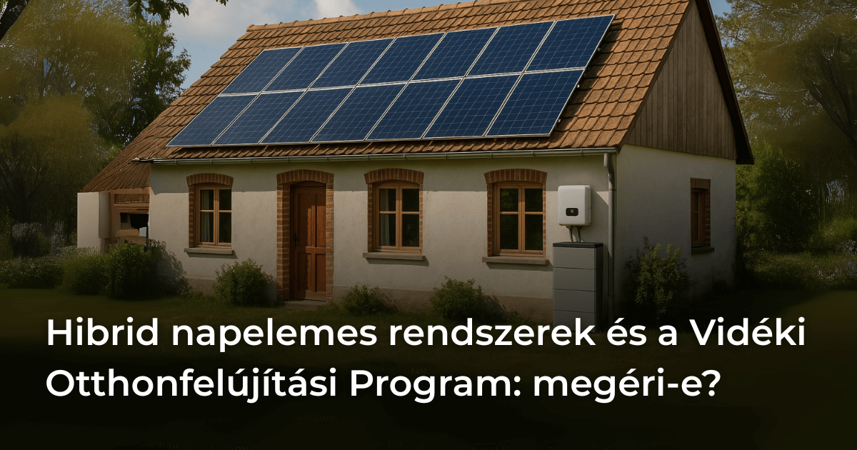 Hibrid napelemes rendszerek és a Vidéki Otthonfelújítási Program: megéri-e?