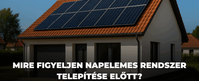 Mire figyeljen napelemes rendszer telepítése előtt