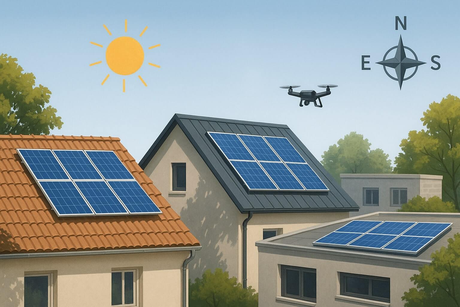 Tetőtípus, tájolás, árnyékolás – ezekre érdemes figyelni Tetőtípus, tájolás, árnyékolás – ezekre érdemes figyelni