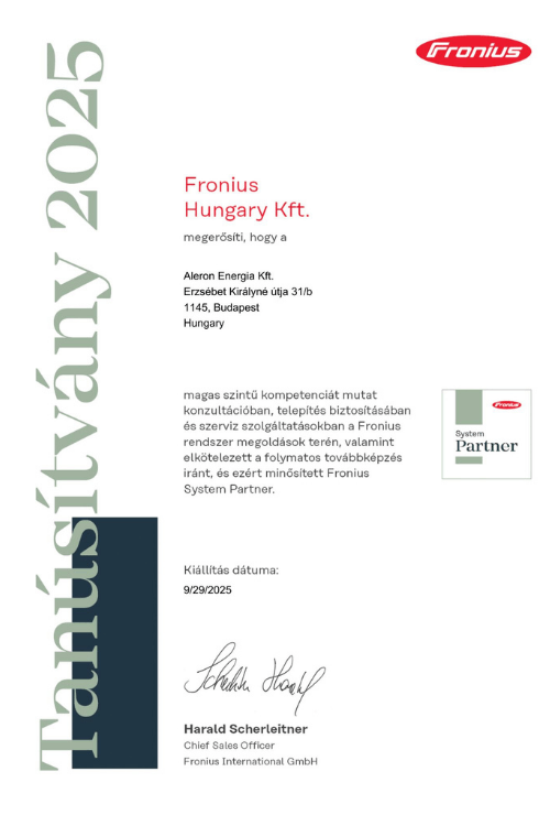Fronius System Partner 2025
