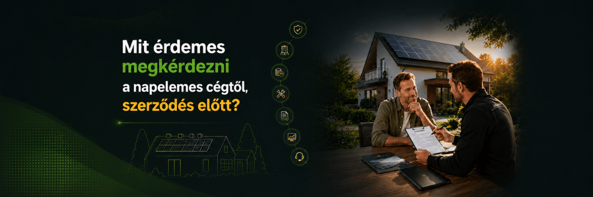 Mit érdemes megkérdezni a napelemes cégtől