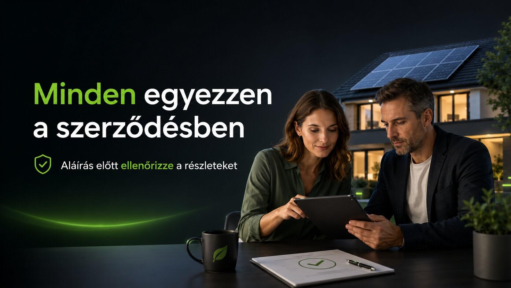 minden egyezzen a szerződésben