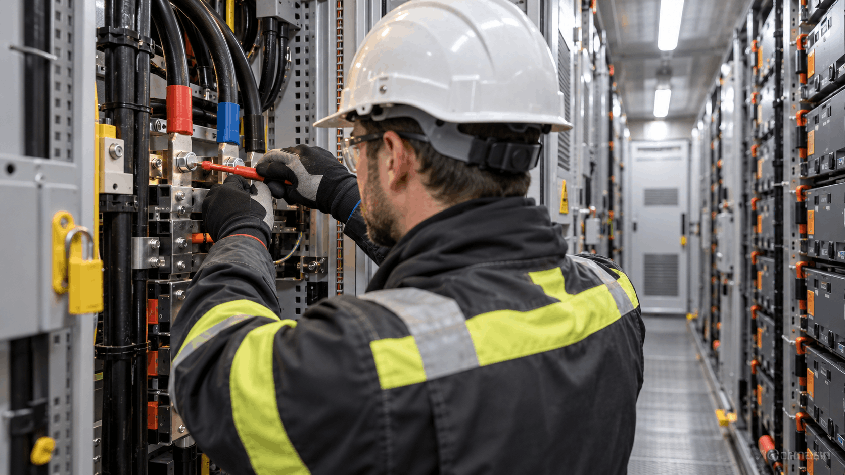 Ipari akkumulátoros energiatároló kivitelezése – Aleron Energia szakembergárda